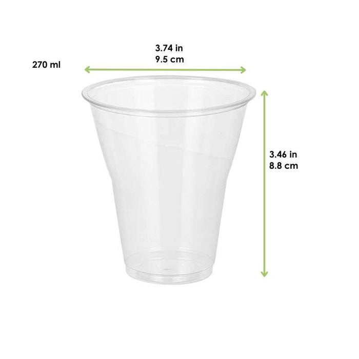 Pot à dessert transparent en plastique PET  H88mm 270ml-1000Pcs
