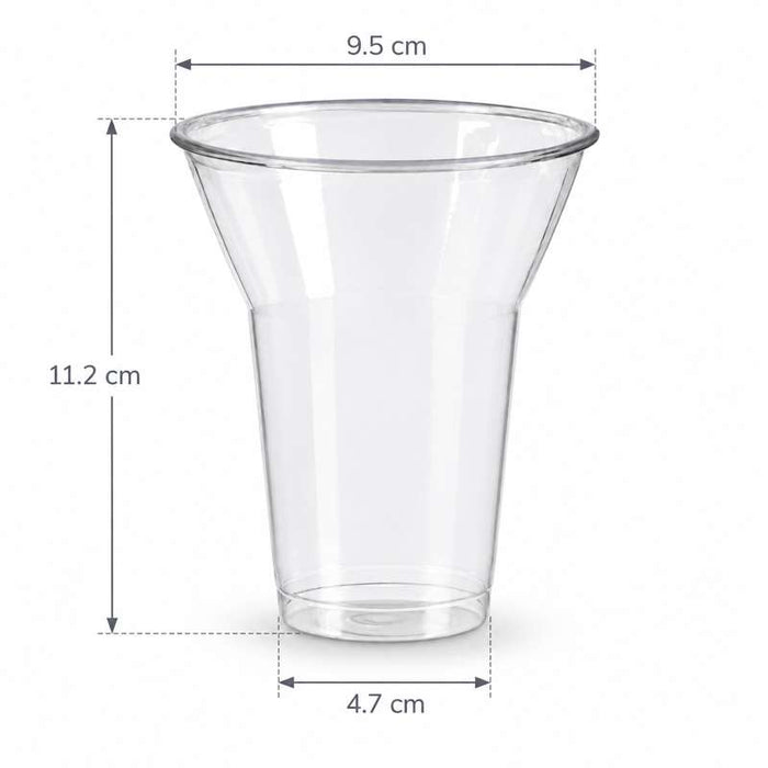 Pot à dessert transparent en plastique PET  H112mm 360ml - 1000Pcs