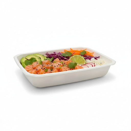 Barquette scellable pulpe laminée PLA "gastronorme" 1/2 325x265mm H52mm 3000ml-240Pcs