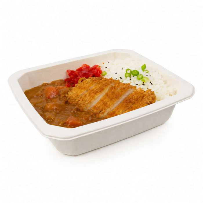 Barquette gastronorme 1/6 scellable en pulpe blanche laminée PLA 176x162mm H45mm 850ml - 400Pcs