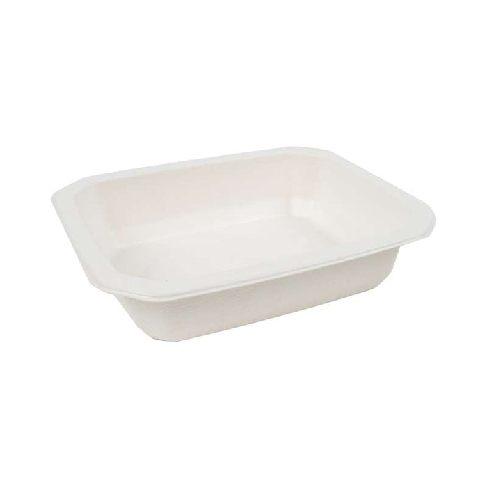Barquette scellable pulpe laminée PLA "gastronorme" 1/ 8 160x130mm H36mm 465ml-400Pcs