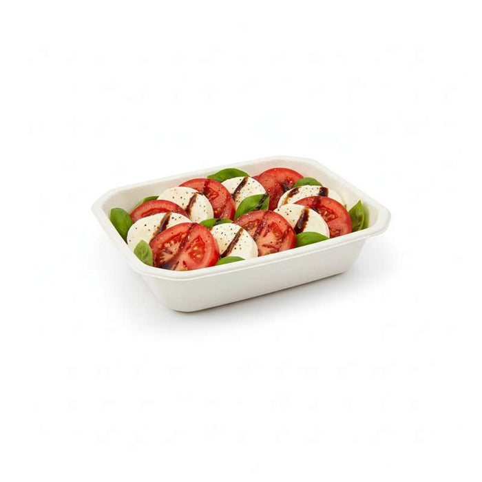 Barquette scellable pulpe laminée PLA "gastronorme" 1/ 8 160x130mm H36mm 465ml-400Pcs
