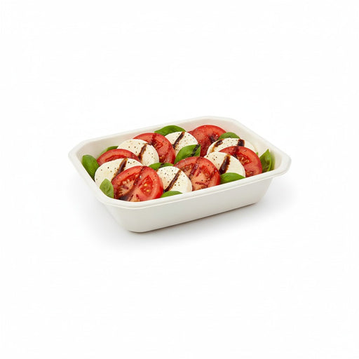 Barquette scellable pulpe laminée PLA "gastronorme" 1/ 8 160x130mm H36mm 465ml-400Pcs