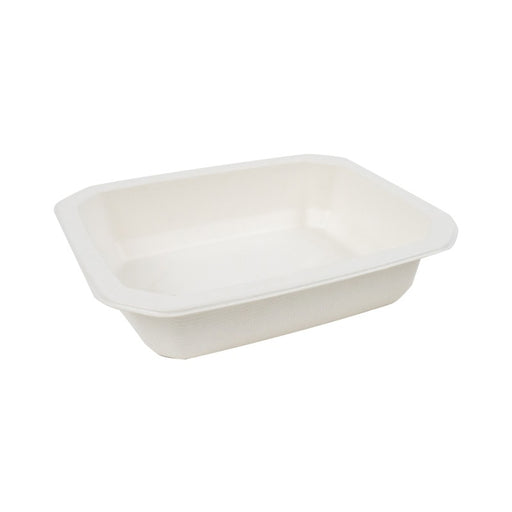 Barquette scellable pulpe laminée PLA "gastronorme" 1/ 8 160x130mm H36mm 465ml-400Pcs