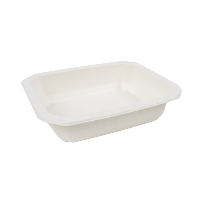 Barquette scellable pulpe laminée PLA "gastronorme" 1/ 8 160x130mm H36mm 465ml-400Pcs