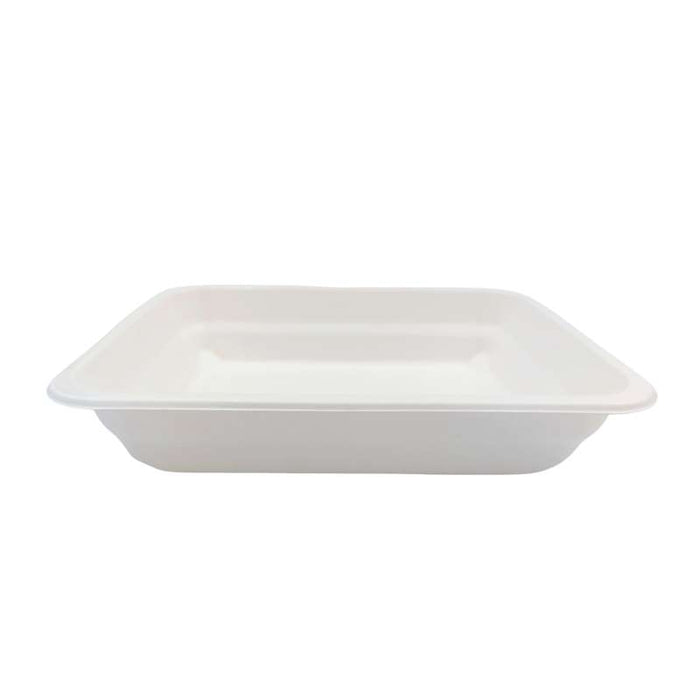 Barquette scellable blanche en pulpe de canne 227x178mm H45mm 1300ml-200Pcs