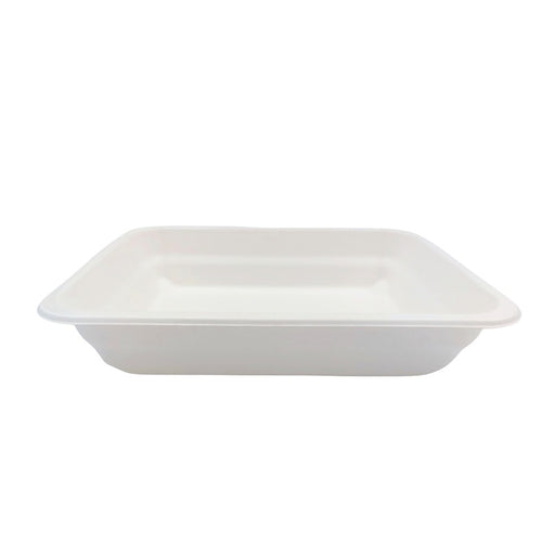 Barquette scellable blanche en pulpe de canne 227x178mm H45mm 1300ml-200Pcs