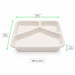 Barquette scellable blanche en pulpe de canne avec 3 compartiments 227x178mm H45mm 890ml-200Pcs