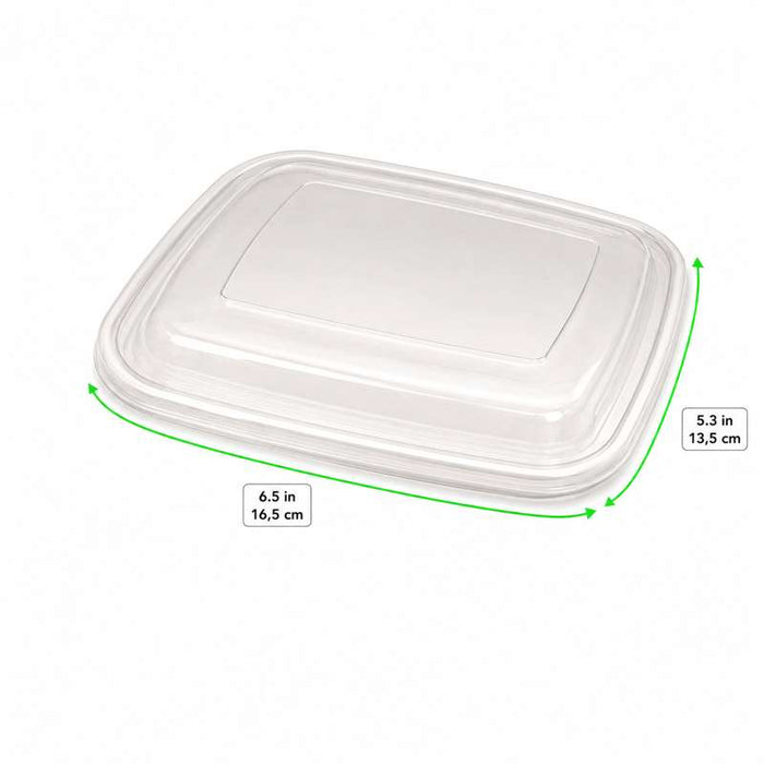 Couvercle dôme rectangulaire transparent en plastique PET 135x165mm H9mm-400Pcs