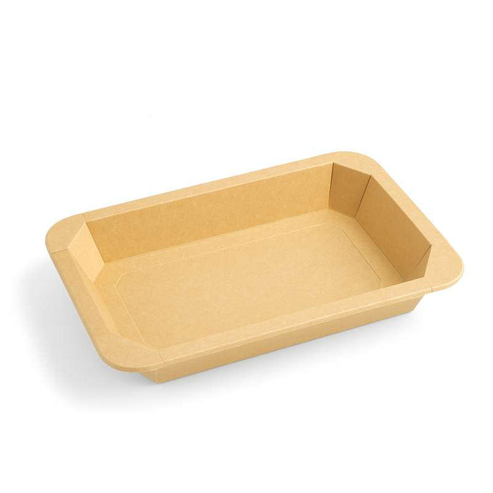 Barquette GN 1/3 scellable en carton brun pelliculé PP 325x172mm H48mm 1890ml - 200Pcs