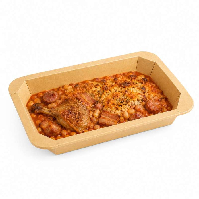 Barquette GN 1/3 scellable en carton brun pelliculé PP 325x172mm H48mm 1890ml - 200Pcs