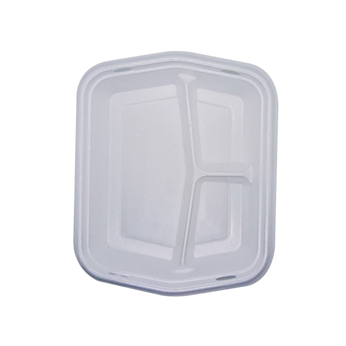 Plateau plastique PSE blanc 3 compartiments sans couvercle 220x250mm H30mm-250Pcs