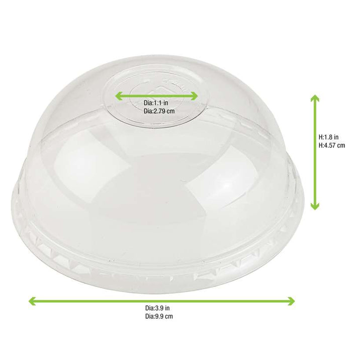 Couvercle PLA dôme transparent avec trou   H50mm-1000Pcs