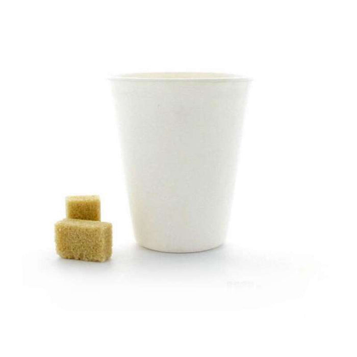 Pot à dessert blanc en pulpe de canne à sucre  H92mm 370ml-1000Pcs