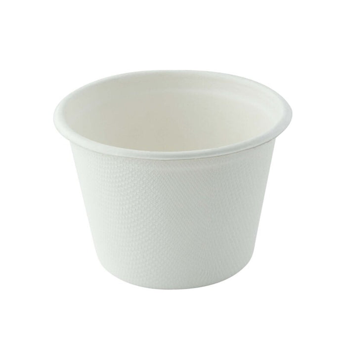 Pot à dessert blanc en pulpe de canne à sucre  H53mm 133ml - 1000Pcs