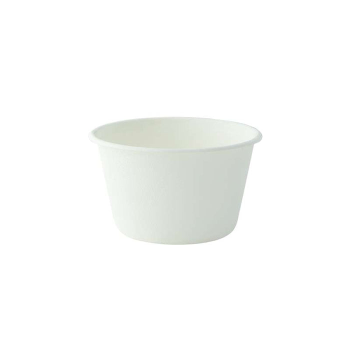Pot à dessert blanc en pulpe de canne à sucre  H55mm 240ml - 1000Pcs