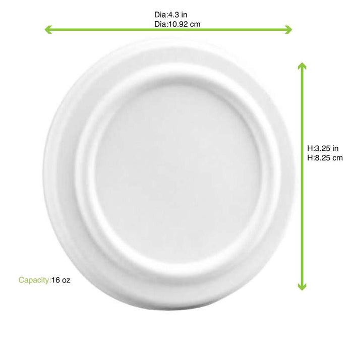Gobelet pulpe blanc   H83mm 473ml - 500Pcs