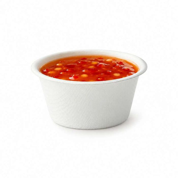 Petite coupelle ronde en pulpe blanche Ø62mm H30mm 60ml - 2000Pcs