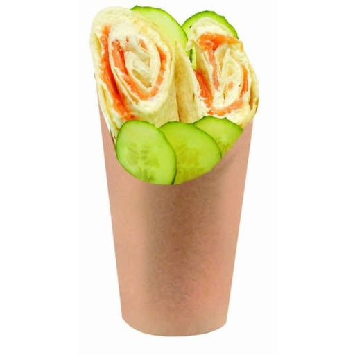 Pot wrap carton brun   H117mm 230ml - 1200Pcs
