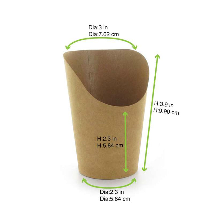 Gobelet snack carton brun   H98mm - 1000Pcs