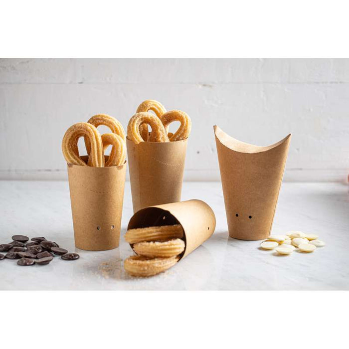 Gobelet snack carton brun   H160mm - 1000Pcs