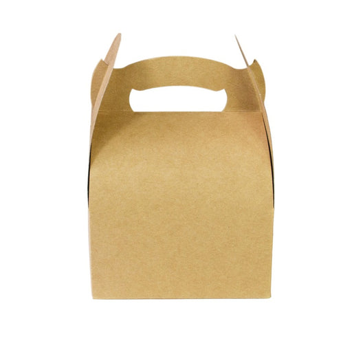 Boîte pâtissière haute carton kraft avec poignée 110x100mm H153mm - 50Pcs