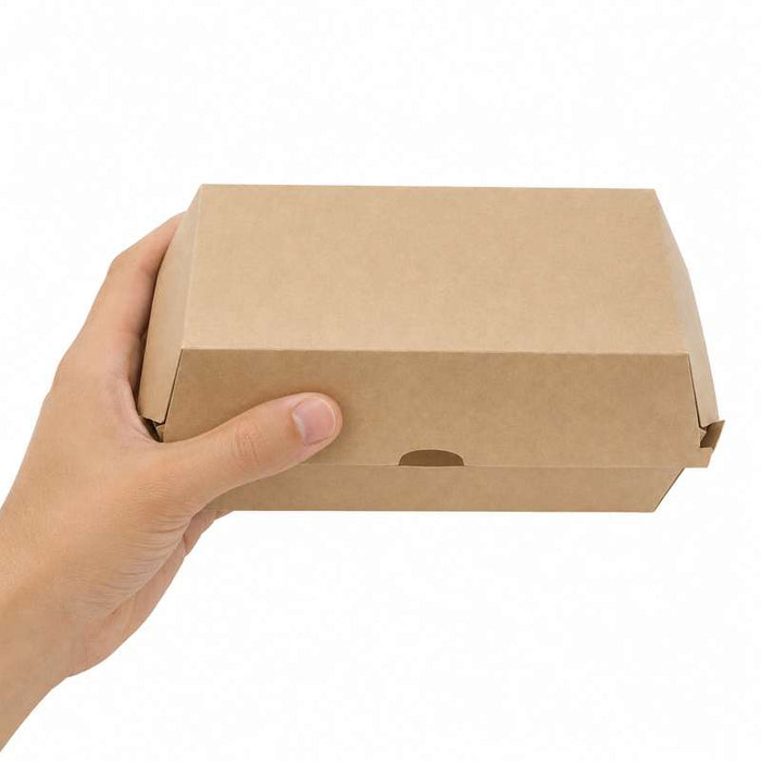Boîte à kebab en carton kraft taille S 235x137mm H80mm - 300Pcs