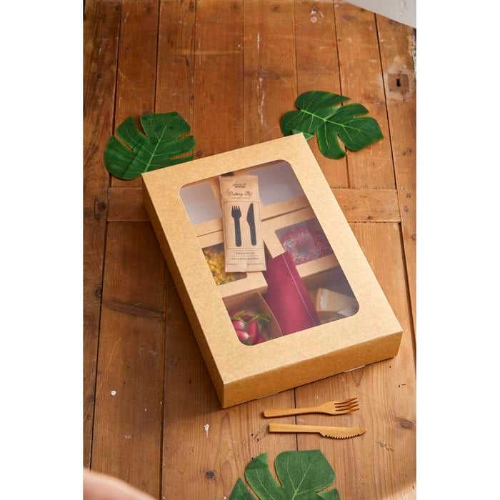 Etui en carton kraft pour plateau repas 310x223mm H83mm-100Pcs
