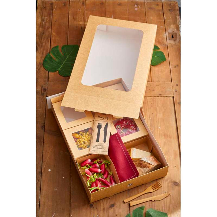 Etui en carton kraft pour plateau repas 310x223mm H83mm-100Pcs