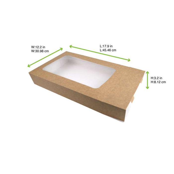 Étui en carton kraft pour plateau repas 455x311mm H81mm - 100Pcs