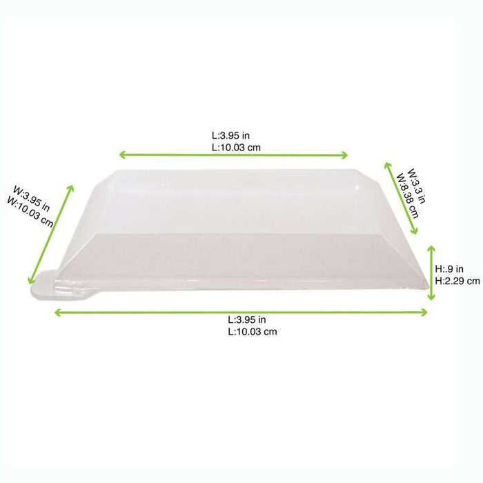 Couvercle dôme transparent en plastique PET pour mise en bouche Klarity 100x100mm H16mm-100Pcs