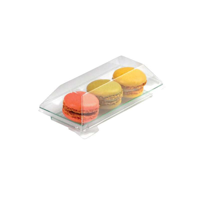 Elément de plateau réemployable plastique vert transparent "Klarity"  130x62mm-200Pcs