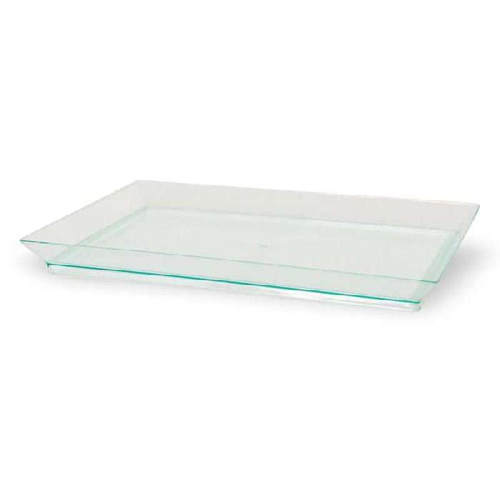 Elément de plateau réemployable plastique vert transparent "Klarity"  180x130mm-100Pcs