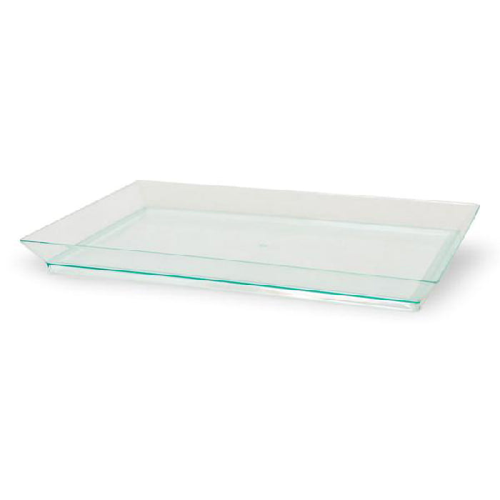 Elément de plateau réemployable plastique vert transparent "Klarity"  180x130mm-100Pcs