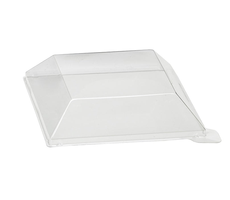 Couvercle dôme transparent en plastique PET pour mise en bouche Klarity 130x130mm H30mm-100Pcs
