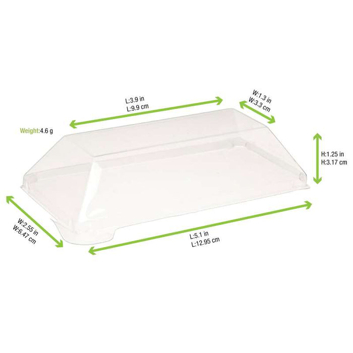 Couvercle dôme transparent en plastique PET pour mise en bouche Klarity 130x65mm-200Pcs