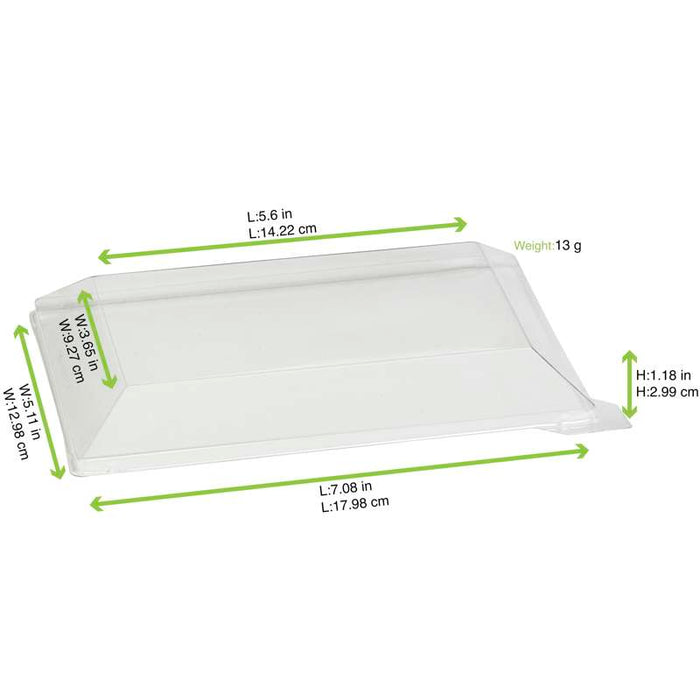Couvercle dôme transparent en plastique PET pour mise en bouche Klarity 180x130mm H30mm-100Pcs
