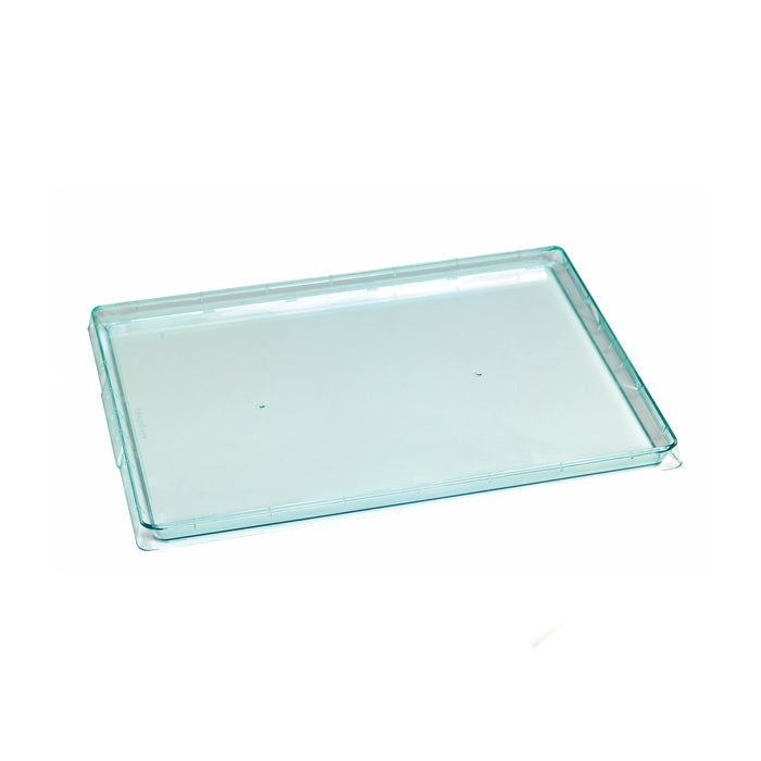 Plateau plastique réemployable PS vert transparent "Klarity"  380x274mm H18mm-50Pcs