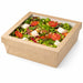 Boîte "Kray" carrée carton brun avec couvercle à fenêtre 265x265mm H50mm 3000ml - 100Pcs