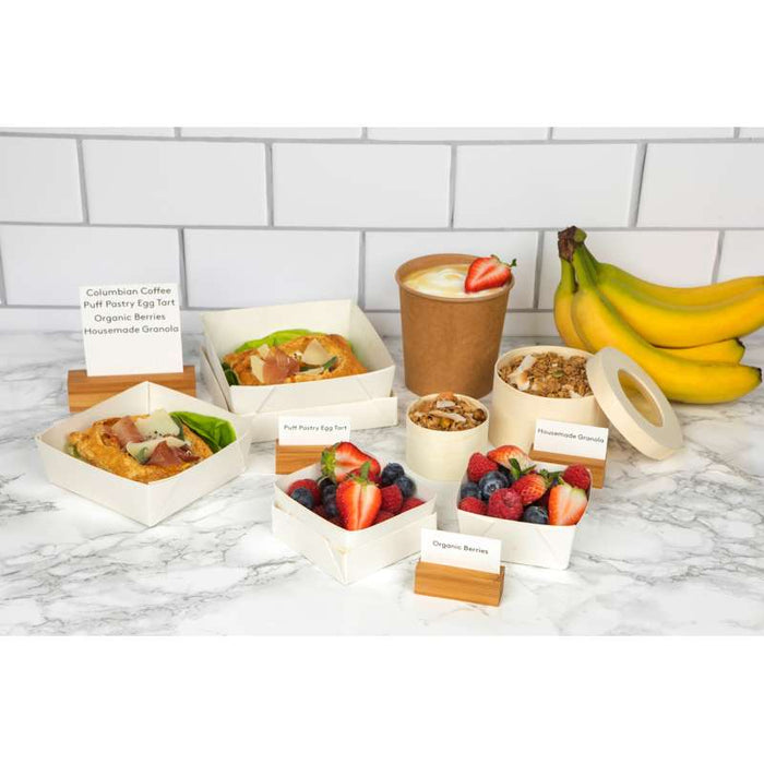 Pot carton brun chaud et froid avec couvercle carton   H100mm 470ml - 250Pcs