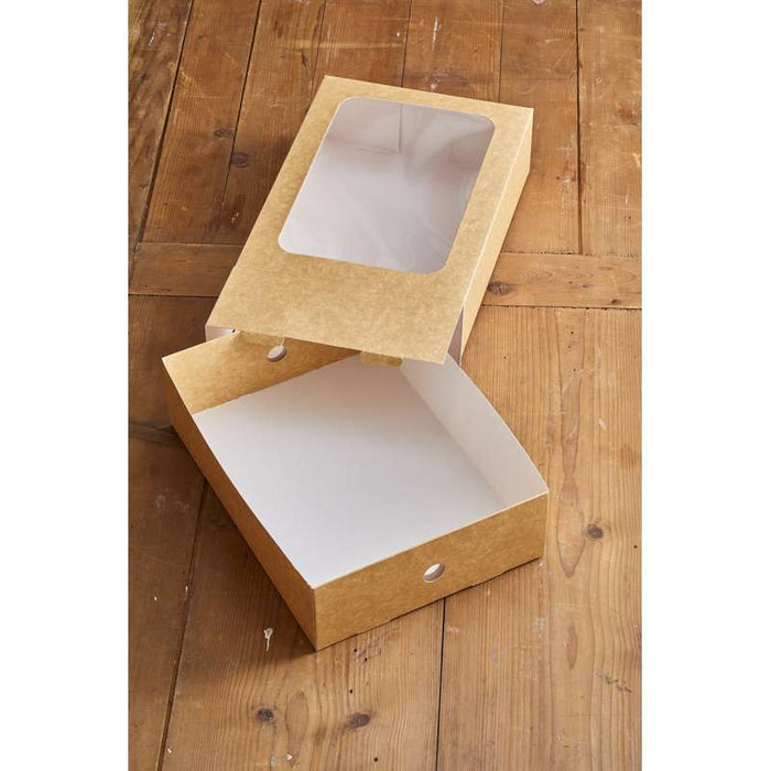 Plateau repas en carton kraft brun 450x308mm H80mm - 100Pcs