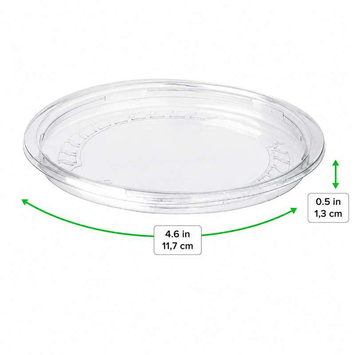Couvercle PET transparent rentrant  H13mm-500Pcs