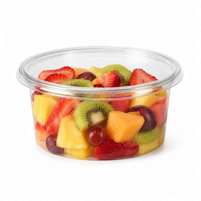 Couvercle PET transparent rentrant  H13mm-500Pcs