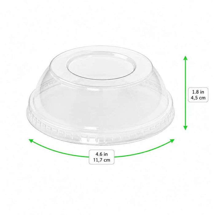 Couvercle dôme transparent en plastique PET pour pot Deli  H45mm-500Pcs