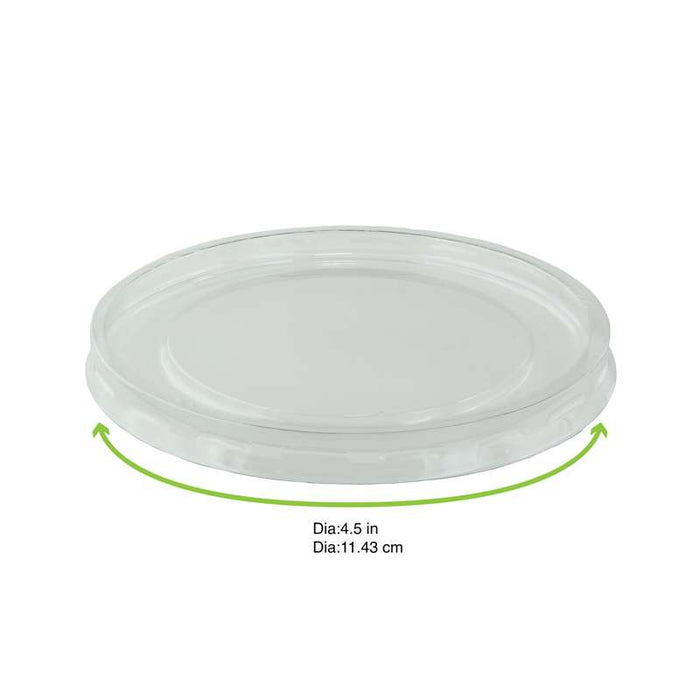 Couvercle plat transparent en plastique PET avec trou croisillon pour pot Deli-1000Pcs