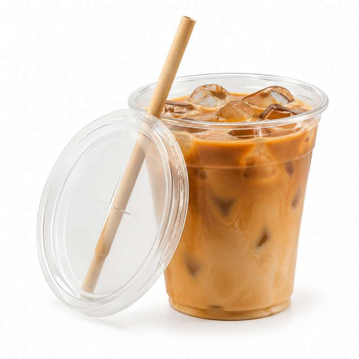 Couvercle plat transparent en plastique PET avec trou croisillon pour pot Deli-1000Pcs