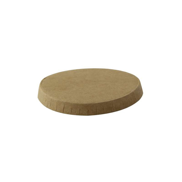 Couvercle plat en carton kraft chaud et froid Ø62mm - 1000Pcs