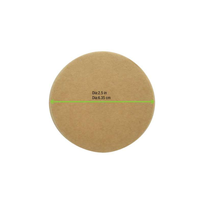 Couvercle plat en carton kraft chaud et froid Ø62mm - 1000Pcs