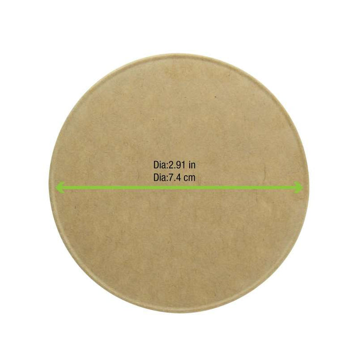 Couvercle carton kraft chaud et froid  H8mm-1000Pcs