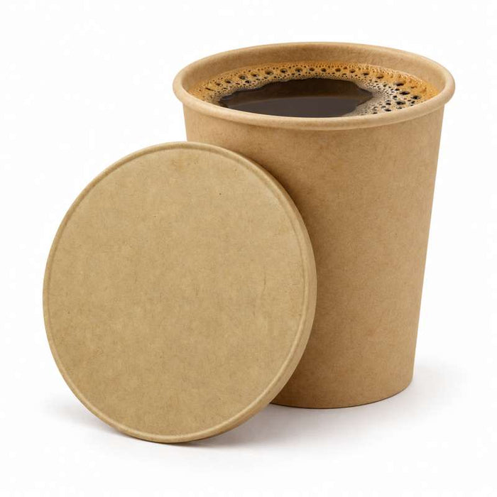 Couvercle carton kraft chaud et froid  H8mm-1000Pcs